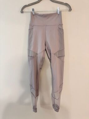 Lululemon Forget the Sweat High-Waist Mesh-Trim Workout Leggings